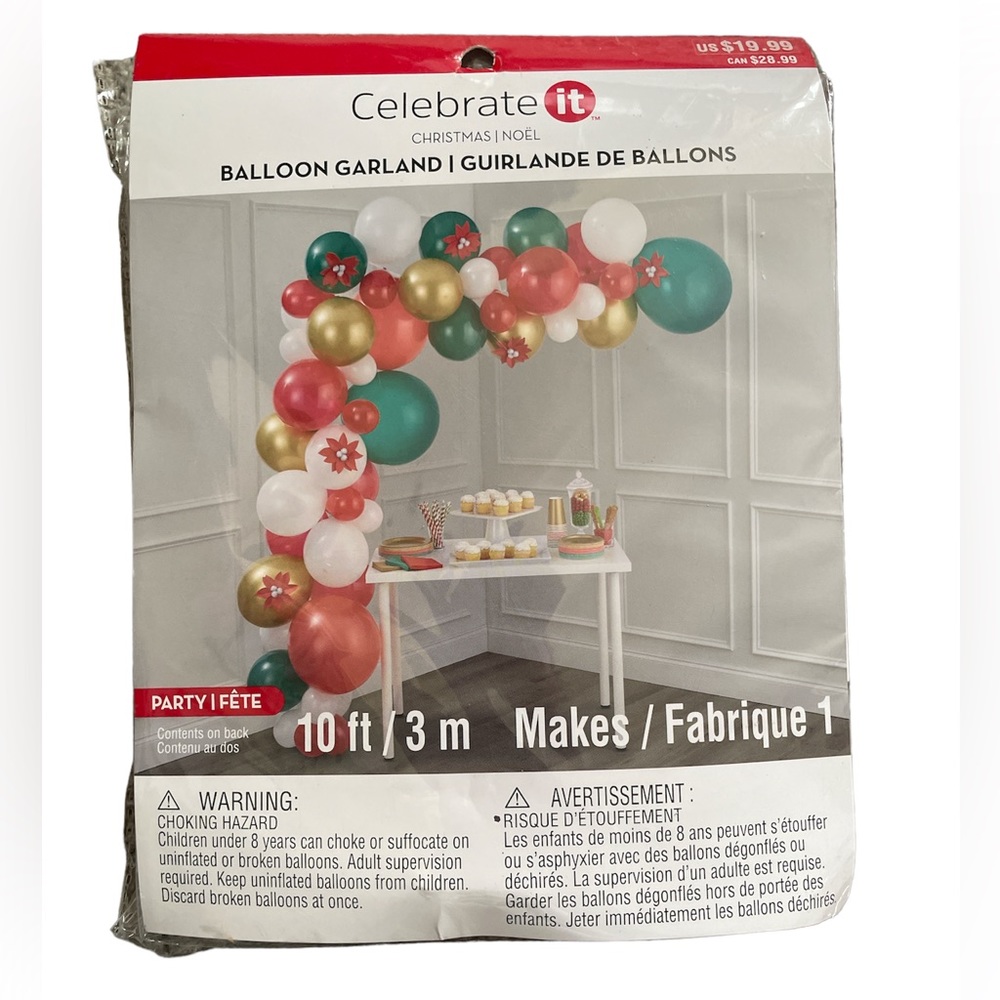 Celebrate it Christmas balloon garland